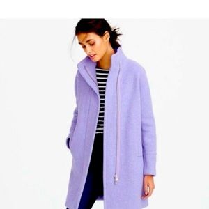 Women’s J Crew Lilac Lavender Purple Cocoon Wool Coat
